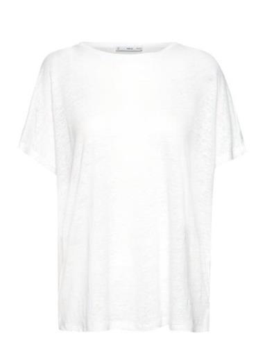 Over D Linen T-Shirt Mango White