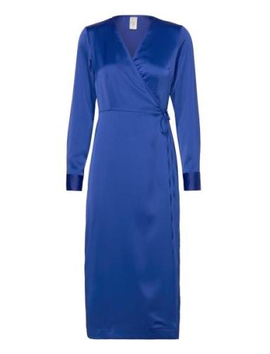Yaspella Ls Wrap Midi Dress S. Noos YAS Blue
