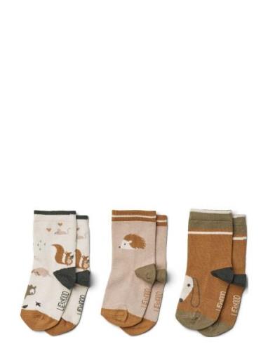 Silas Cotton Socks 3-Pack Liewood Patterned