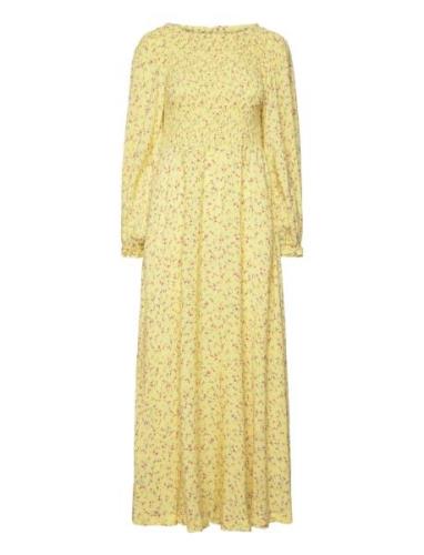 Light Jacquard Maxi Dress ROTATE Birger Christensen Yellow
