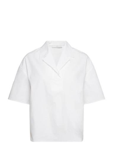 Short Sleeved Cotton Shirt Mango White