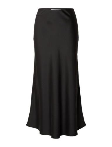 Slflena Hw Midi Skirt Noos Selected Femme Black