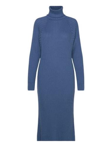 Yasmavi Knit Midi Rollneck Dress Noos YAS Blue