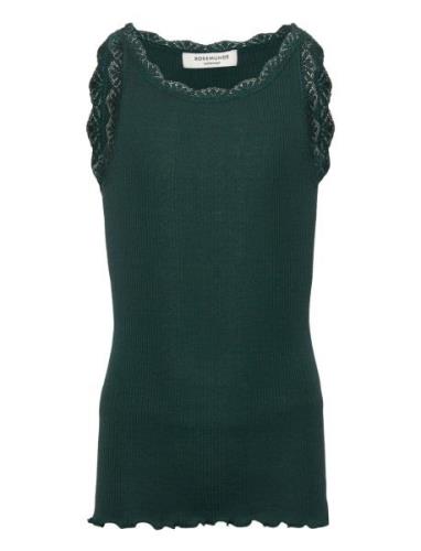 Silk Top W/ Lace Rosemunde Kids Green