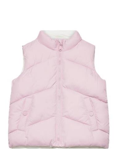 Reversible Quilted Gilet Mango Pink