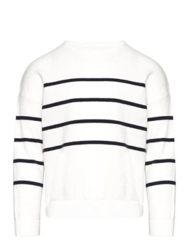 Knit Cotton Sweater Mango White