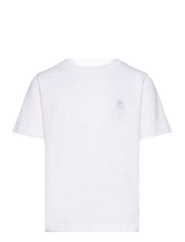Regular Fit Badge T-Shirt - Gots/Ve Knowledge Cotton Apparel White