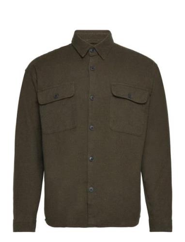 Slhmason-Twill Overshirt Ls Noos Selected Homme Brown