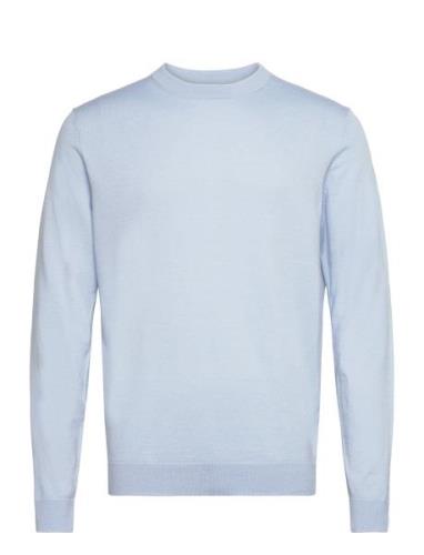 Slhtown Merino Coolmax Knit Crew Noos Selected Homme Blue