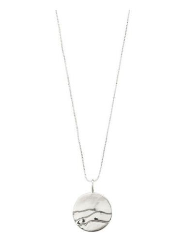 Heat Recycled Coin Necklace Pilgrim Silver