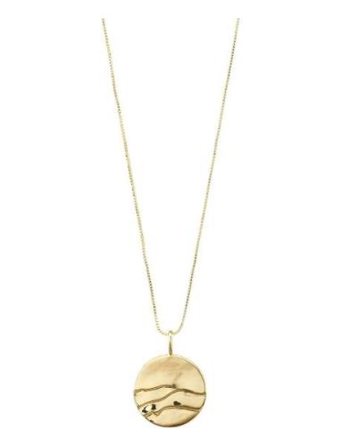Heat Recycled Coin Necklace Pilgrim Gold