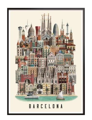 Barcelona Small Poster Martin Schwartz Patterned