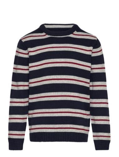Striped Knit Sweater Mango Navy