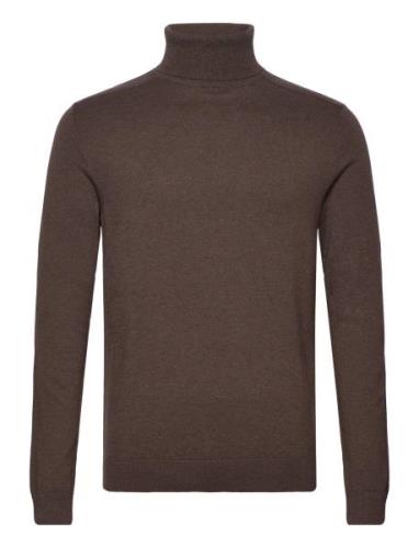 Slhberg Roll Neck B Selected Homme Brown