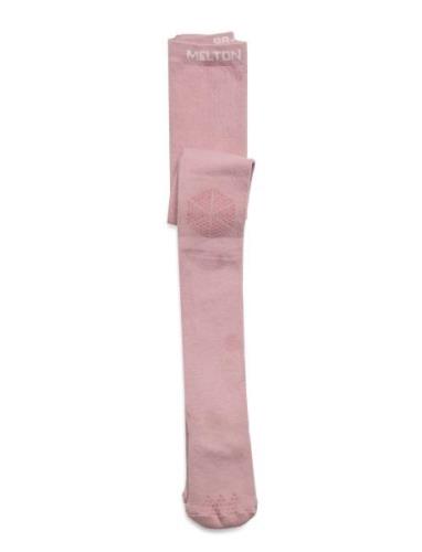 Cotton Tights - Anti-Slip Melton Pink