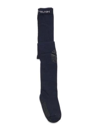 Cotton Tights - Anti-Slip Melton Navy