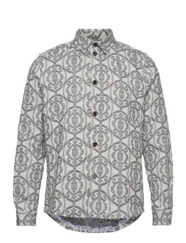 Akira Jacquard Overshirt Les Deux Grey