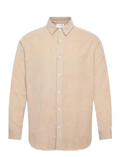 Slhregowen-Cord Shirt Ls Noos Selected Homme Cream