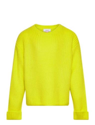 Vmsayla Fold Ls O-Nck Pullover Girl Noos Vero Moda Girl Yellow