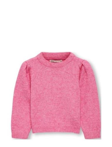 Kmglesly L/S Puff Pullover Cp Knt Kids Only Pink