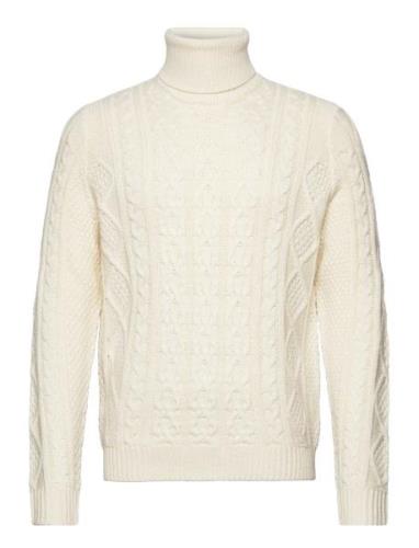 Onsrigge Reg 3 Cable Roll Neck Knit ONLY & SONS Cream