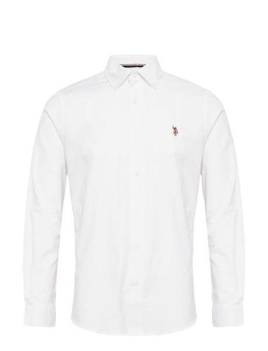 Uspa Shirt Flex Calvert Men U.S. Polo Assn. White