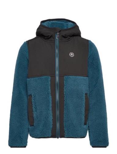 Teddy Fleece Jacket - W. Hood Color Kids Blue