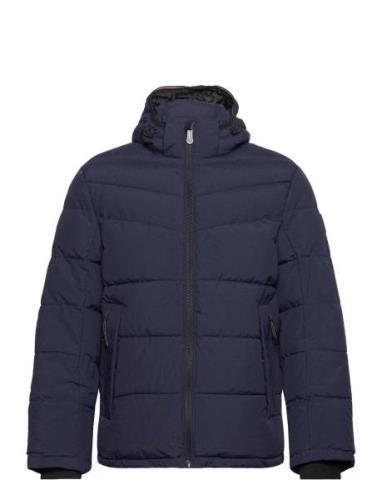 Puffer Jacket With Hood Tom Tailor Navy