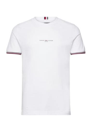 Tommy Logo Tipped Tee Tommy Hilfiger White