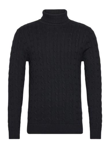 Slhryan Structure Roll Neck W Selected Homme Black