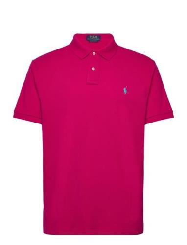 Custom Slim Fit Mesh Polo Shirt Polo Ralph Lauren Pink