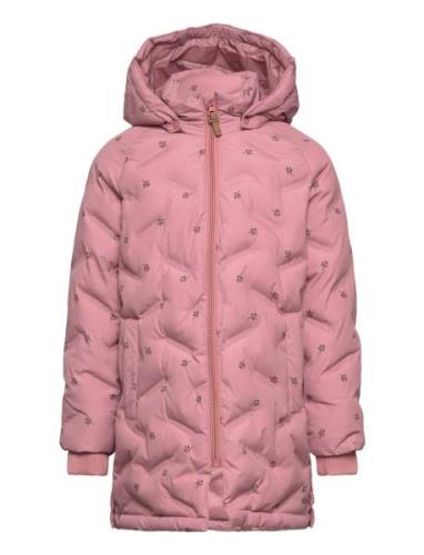 Jacket Quilted Aop Minymo Pink