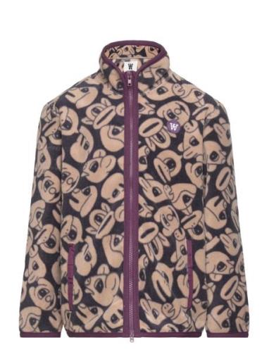 Don Zoo Zip Fleece Junor Sweatshirt Wood Wood Patterned