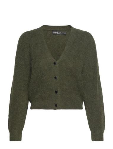 Sltuesday Puf Cardigan Ls Soaked In Luxury Green