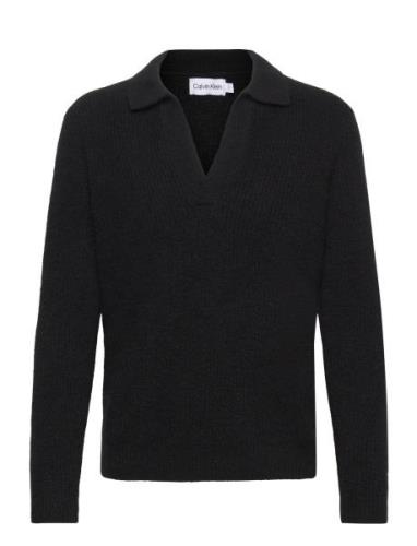 Alpaca Polo-Nk Sweater Calvin Klein Black
