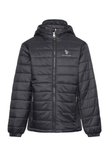Uspa Hooded Quilted Jacket U.S. Polo Assn. Black