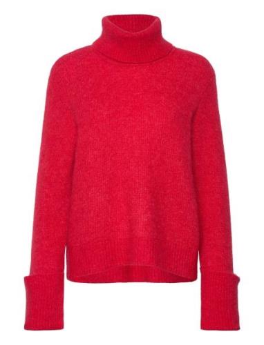 Slfsia Ras Ls Knit Rollneck Selected Femme Red