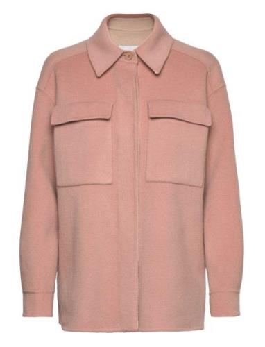 Double Faced Wool Shacket Calvin Klein Pink
