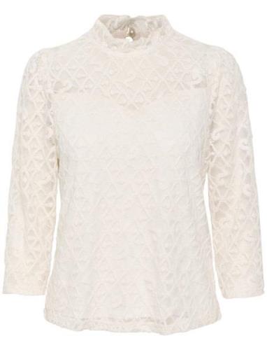 Crgila Lace Blouse With Lining Cream White