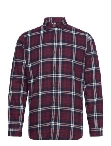 Jjplain Fall Check Shirt Ls Jack & J S Burgundy