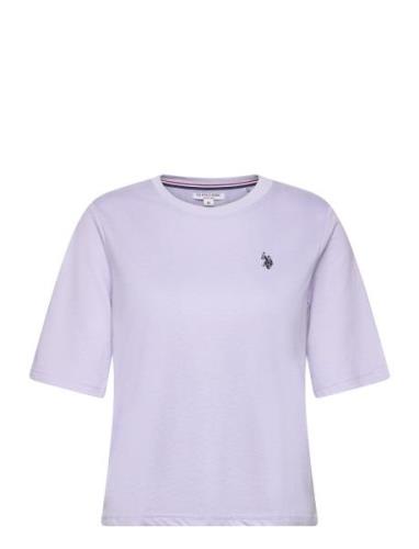 Uspa 3/4 Sl Tee Aurora Women U.S. Polo Assn. Purple