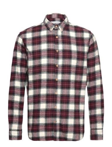 Johan Flannel Check 09 Shirt Kronstadt Burgundy