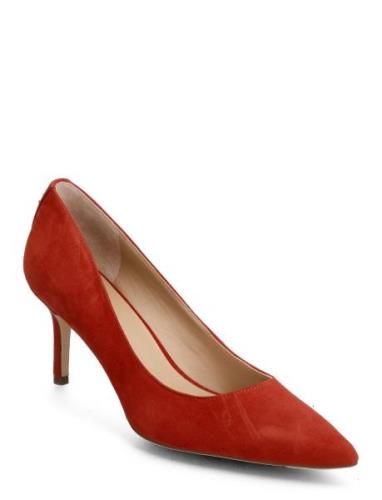 Lanette Suede Pump Lauren Ralph Lauren Red