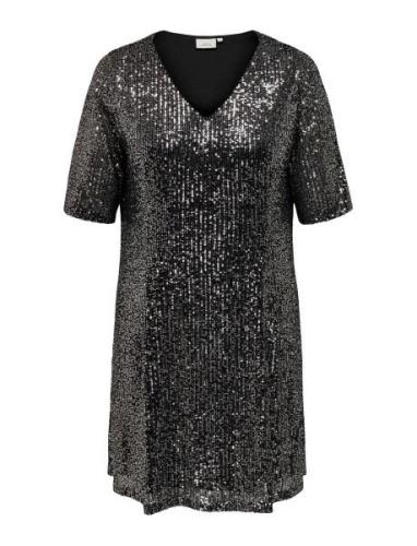 Carsparkly Ss Sequins Dress Wvn ONLY Carmakoma Black