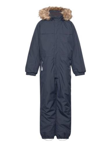 Coverall W. Fake Fur Color Kids Navy