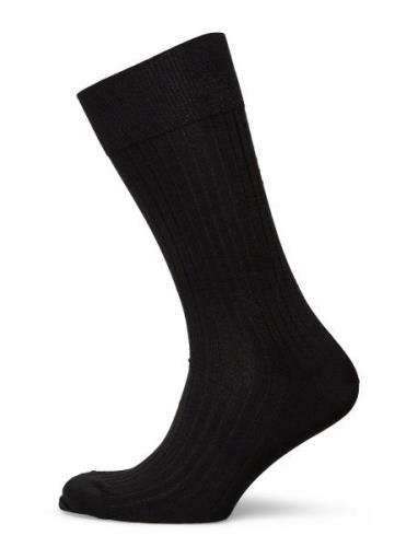 Black Ribbed Socks AN IVY Black