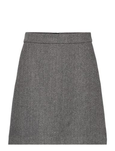 Slfhera-Ula Hw Mini Wool Skirt Selected Femme Black