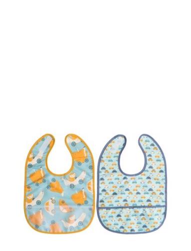 Bibs, Cars, 2 Pcs, Yellow/Blue Rätt Start Patterned