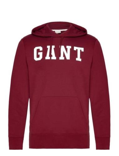Gant Logo Sweat Hoodie GANT Burgundy