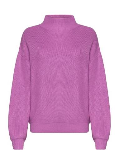 Knit Mock Neck Pullover Tom Tailor Purple
